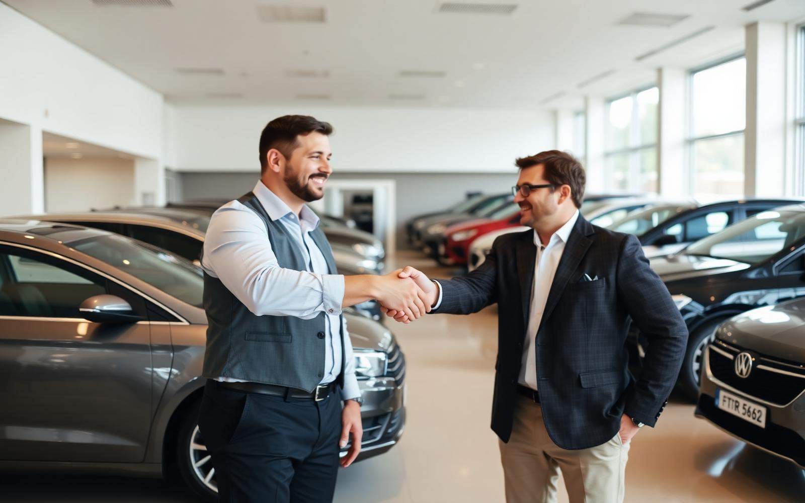 Customer shaking hands at a Brisbane dealership